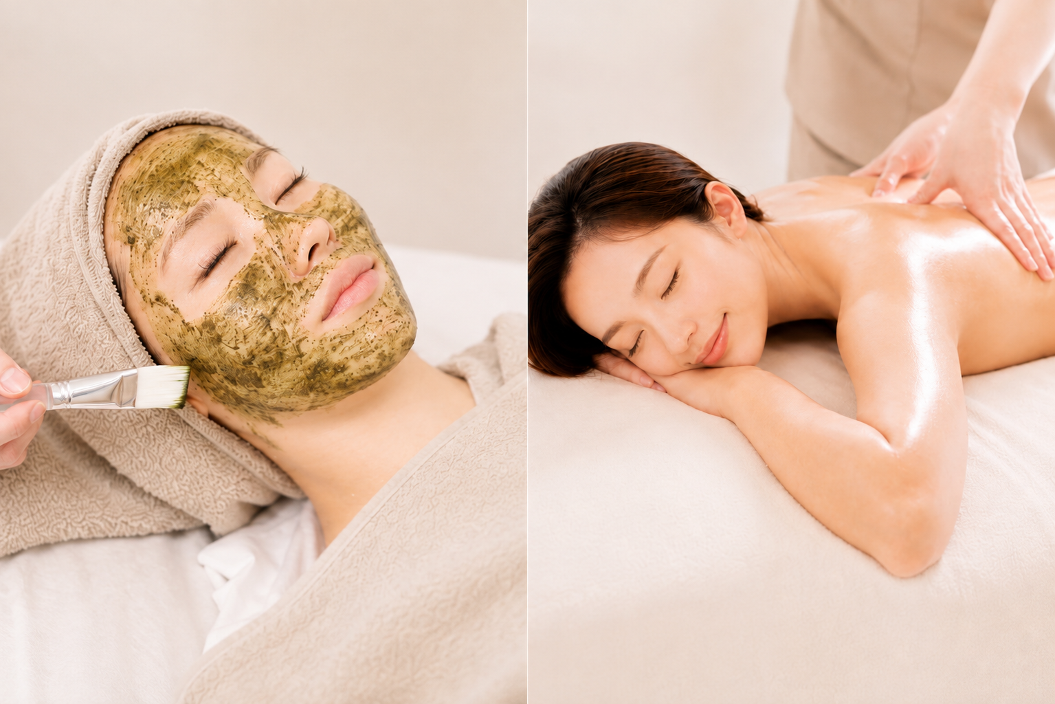 RUAのFACE施術とBODY施術をイメージしたビジュアル