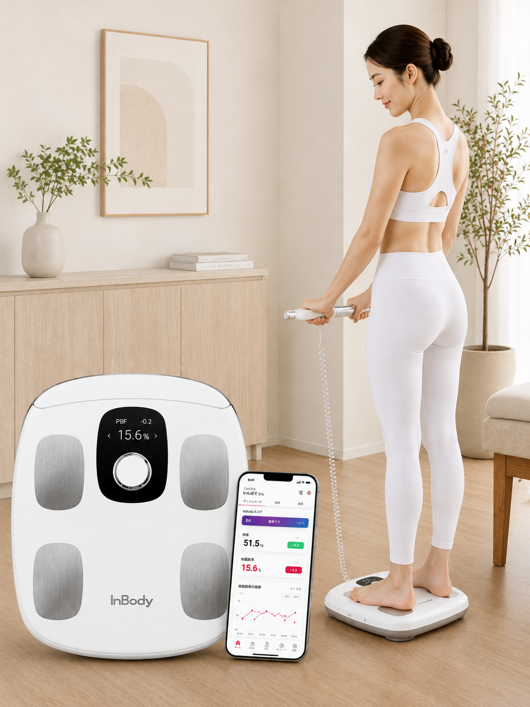 InBody Dial H30による体組成測定イメージ